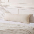 MIULEE Decorative Long Body Lumbar Throw Pillow Cover 14x36 Inch for Bed Couch Bedroom Bench, Soft Corduroy Rectangle Cream White Pillow…