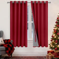 Xwzo Thermal Insulated 100% Blackout Curtains with Tiebacks, Noise Reducing Drapes with Black Lining, Full Light Blocking Drapery Panels wi…