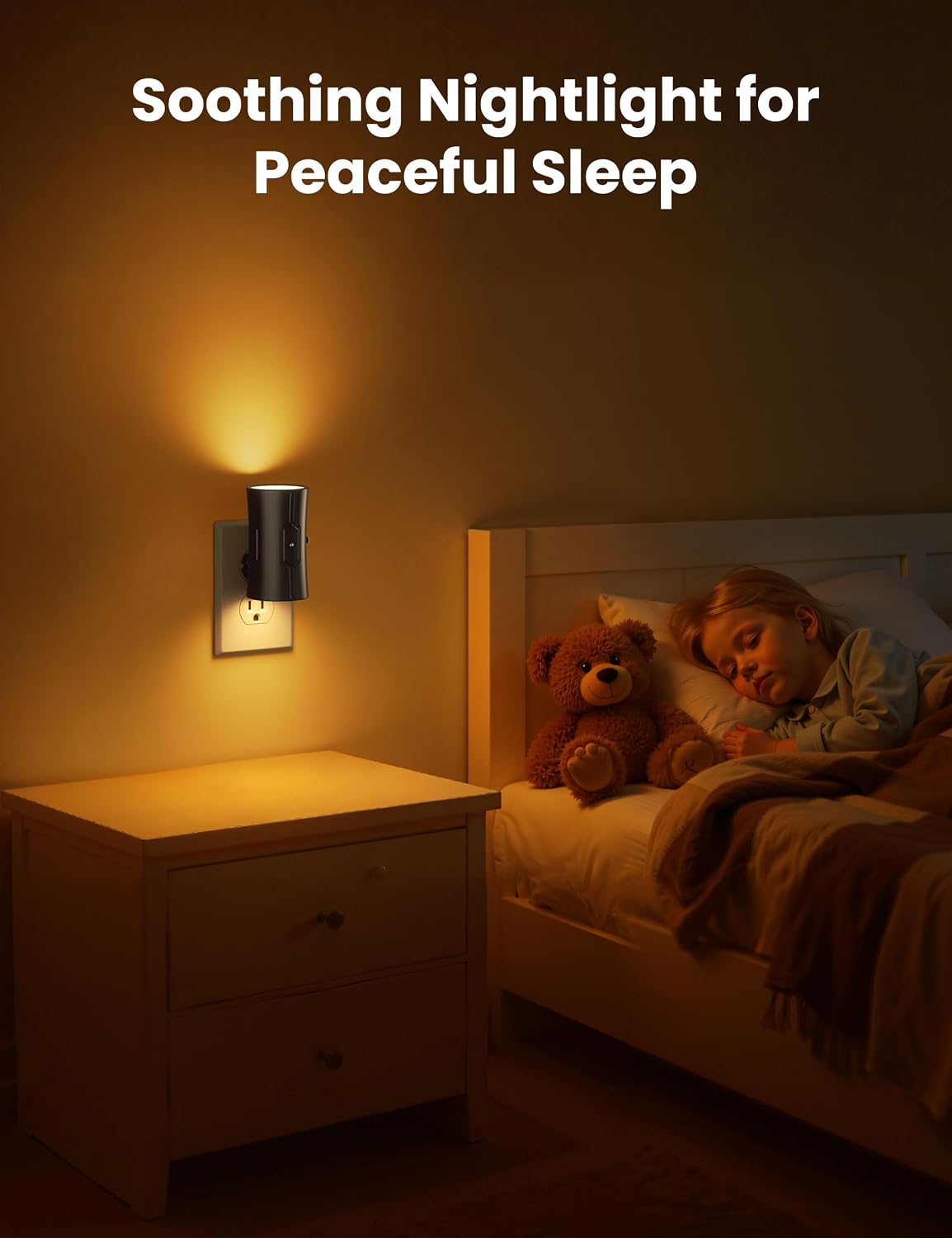 Sujeet LED Night Lights Plug into wall, Bright Night Light, Dusk to Dawn Sensor, Amber Night Light, 0-100LM Adjustable Brightness, Dimmable…