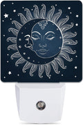 Vintage Sun Moon Night Light, Dusk to Dawn Smart Sensor Nightlight for Bedroom Bathroom Kitchen Hallway Stairs Hallway, Plug-in, Energy…