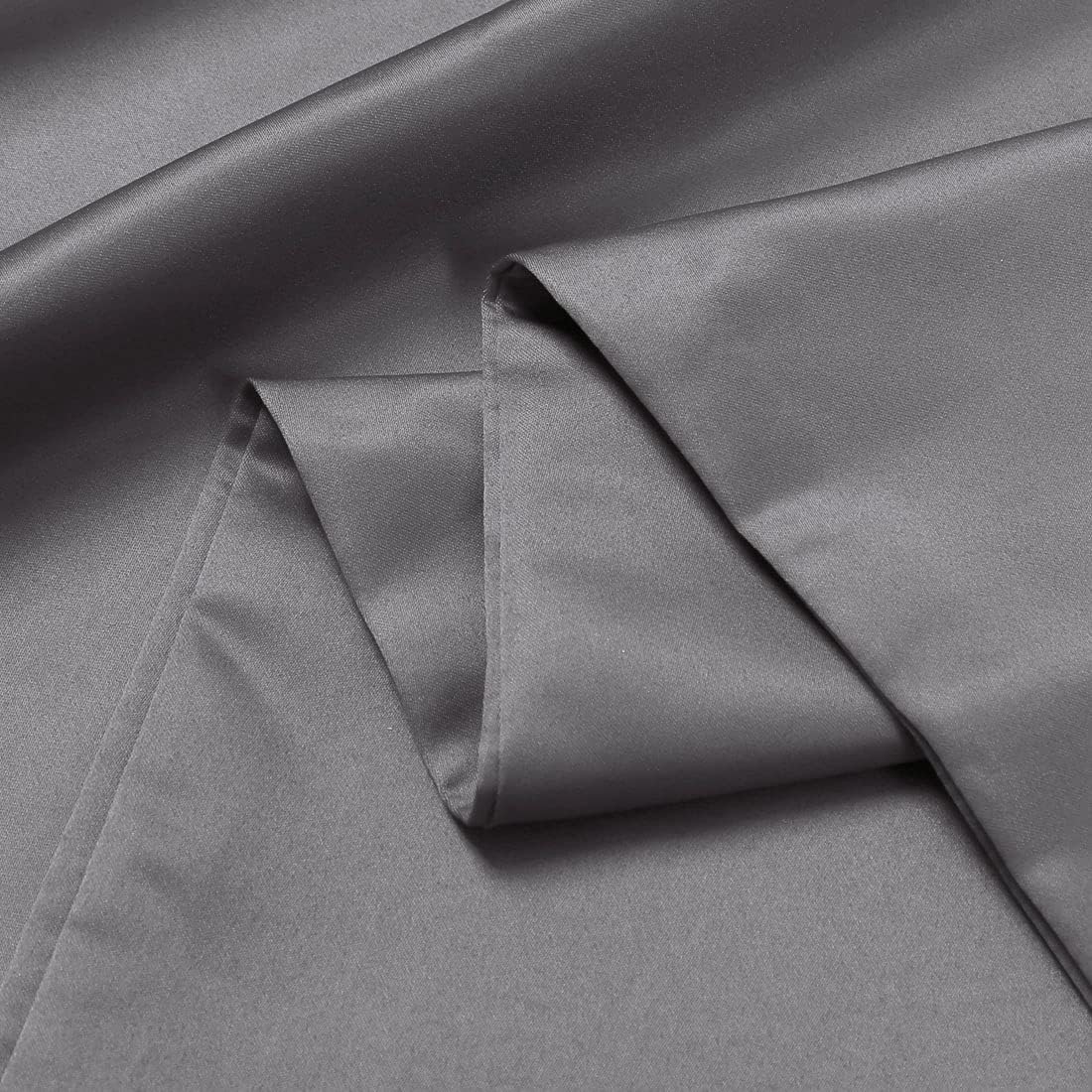 uxcell Body Pillow Cover, 20x60 Inch Grey Silky Satin Body Pillowcases for Hair and Skin, Soft Cooling Smooth Pillow Case with Envelope…