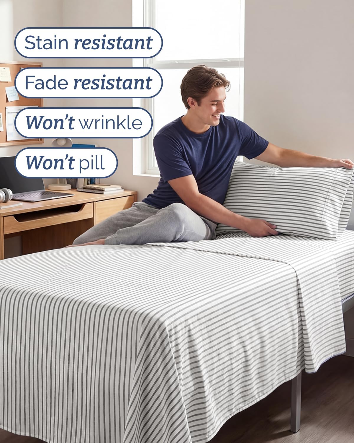 Twin XL Size 3 Piece Sheet Set - Comfy Breathable & Cooling Sheets - Hotel Luxury Bed Sheets for Women & Men - Deep Pockets, Easy-Fit…