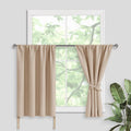 Jiuzhen Short Blackout Curtains for Small Window - Cafe Room Darkening Privacy Thermal Insulated Half Window Curtains Tiers for Bathroom, Ki…