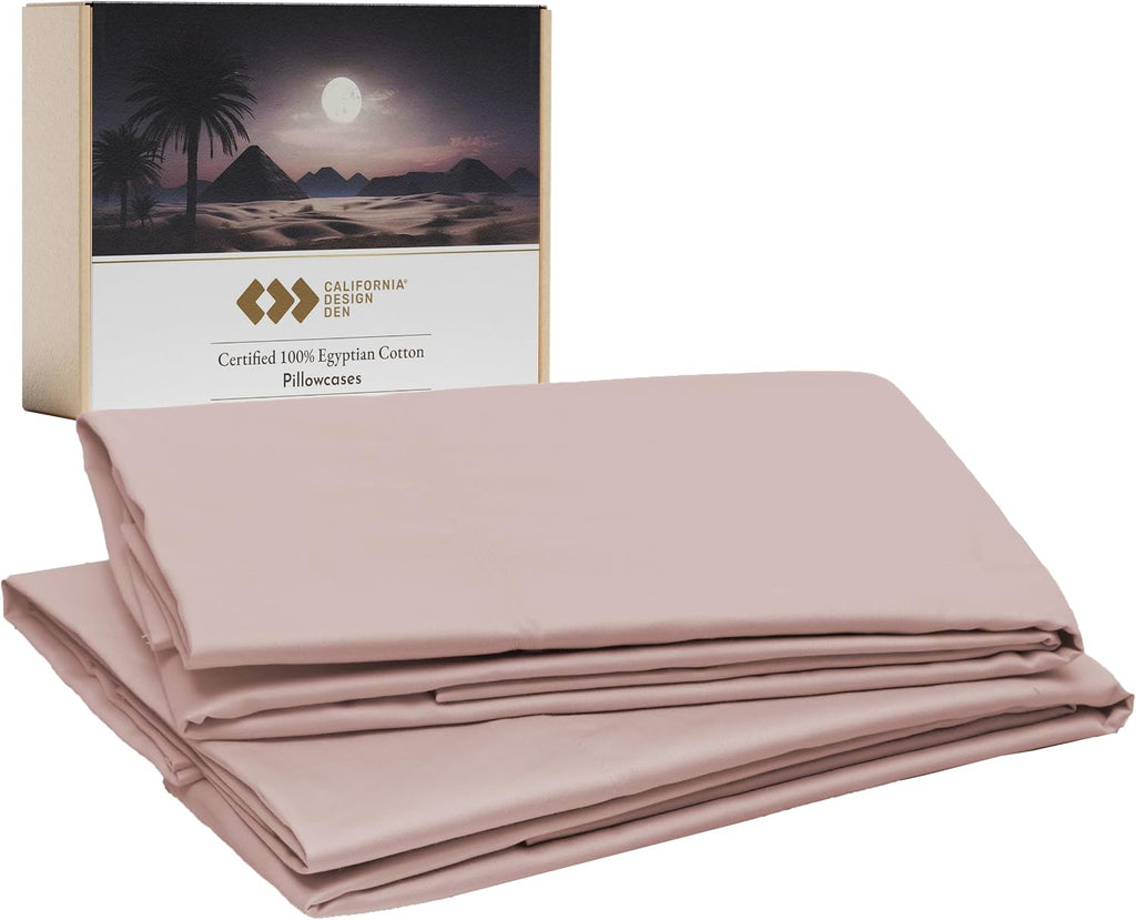 CaliforniaDesignDen California Design Den Standard/Queen Pillow Cases Set of 2-100% Egyptian Cotton Pillow Cases with Envelope Closure, Sof…