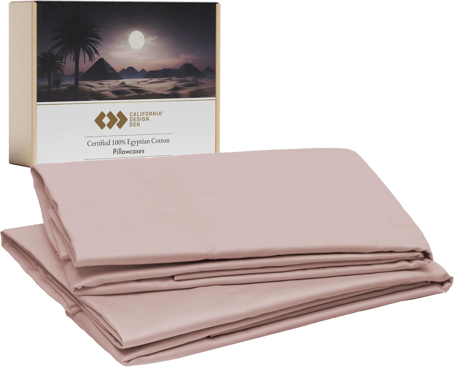 CaliforniaDesignDen California Design Den King Pillow Cases Set of 2-100% Egyptian Cotton Pillow Cases with Envelope Closure, Soft Sateen -…