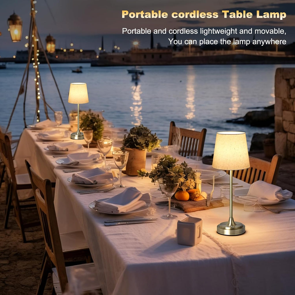 Wowag Cordless Table Lamp Rechargeable,5000mAh Battery Operated Desk Lamp,3 Colors & 7 RGB Stepless Dimmable, Touch Ambient Light for…