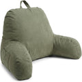 Deluxe Comfort Microsuede Bed Rest - Backrest Pillow with Arms - Bed Rest Pillow - Reading Bedrest Lounger - Sitting Support Pillow - Soft…