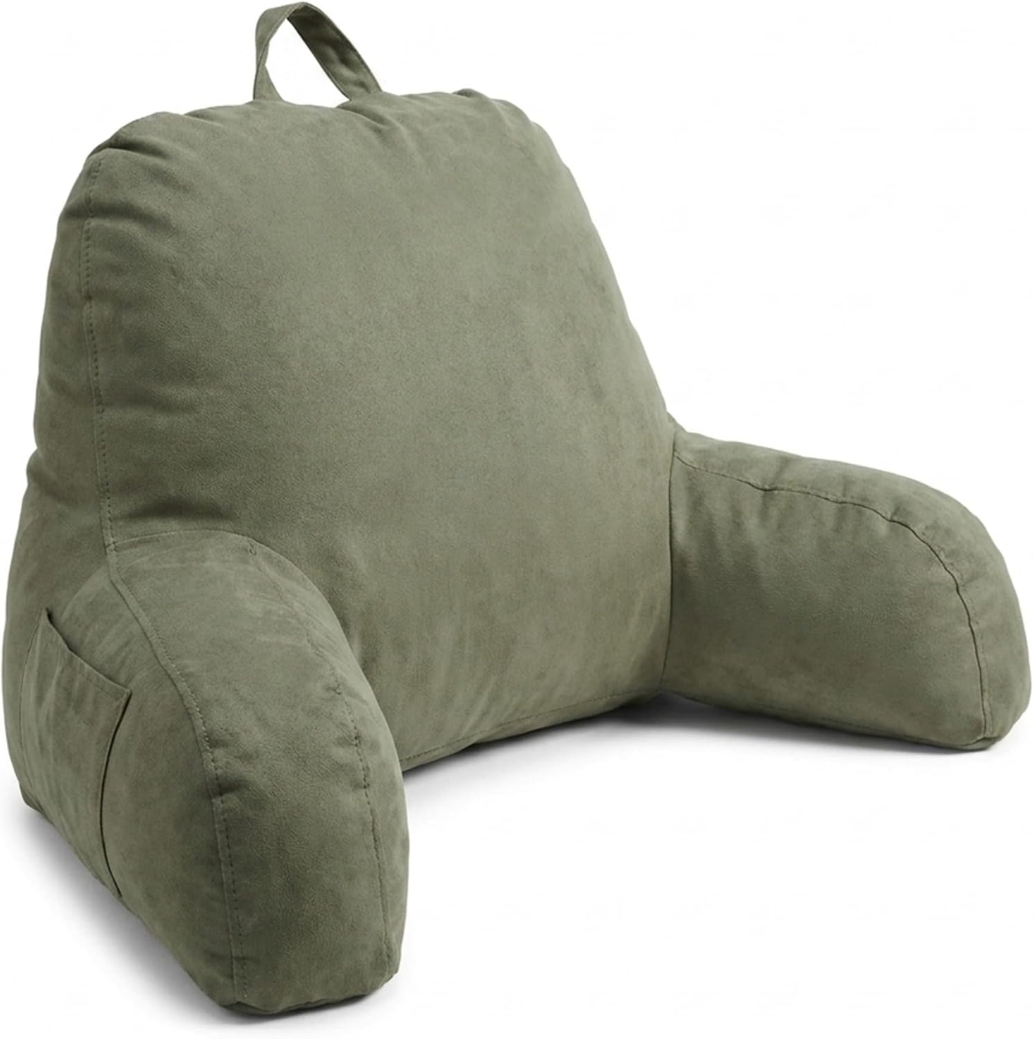 Deluxe Comfort Microsuede Bed Rest - Backrest Pillow with Arms - Bed Rest Pillow - Reading Bedrest Lounger - Sitting Support Pillow - Soft…