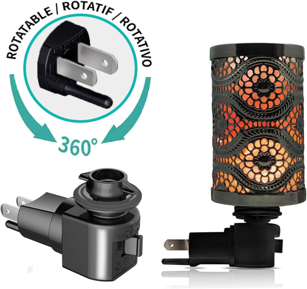 TWDRTDD Plug in Night Light, Adjustable E12 Base Socket with On/Off Switch for Making Decorative Night Lights (Black,1-Pack)