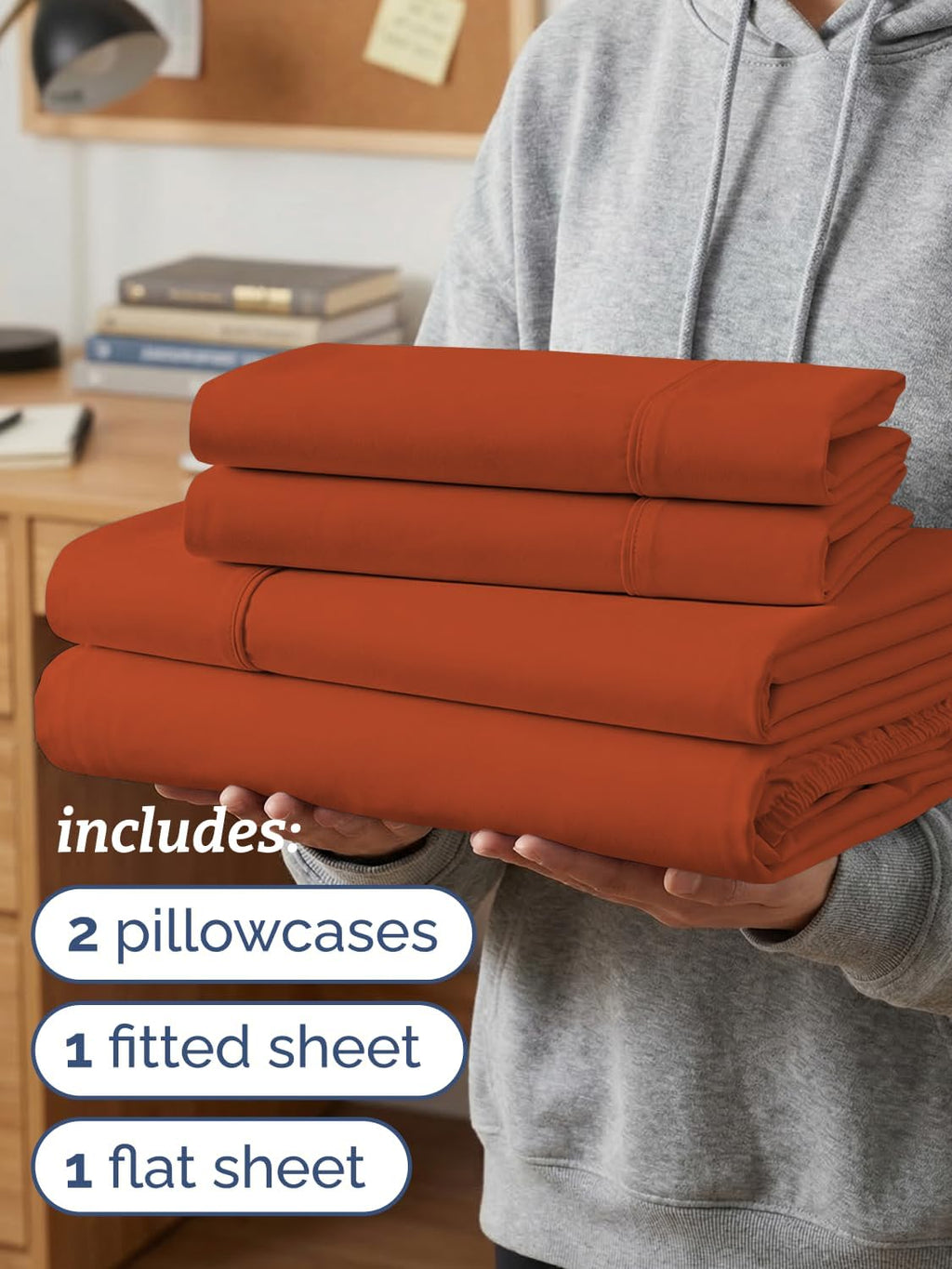 Twin XL 4 Piece Sheet Set - Comfy, Breathable & Cooling - Soft Hotel Luxury Bedding for Women, Men, Kids, Teens and Children - 1 Flat & 1…
