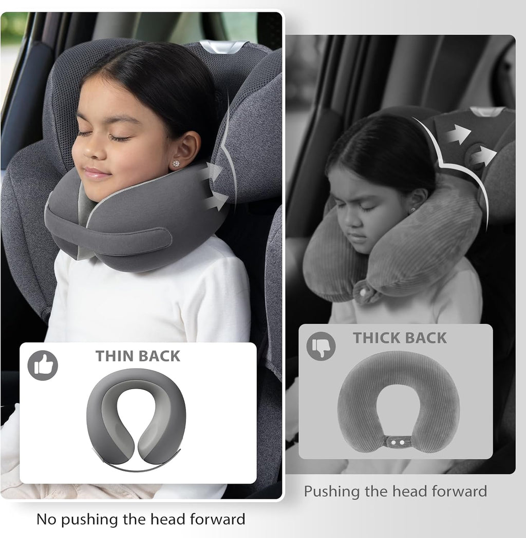 urnexttour Car Pillow for Big Kids Travel Neck Pillows, Memory Foam Neck Support Travelling Pillow with Washable Cotton Pillowcases and…