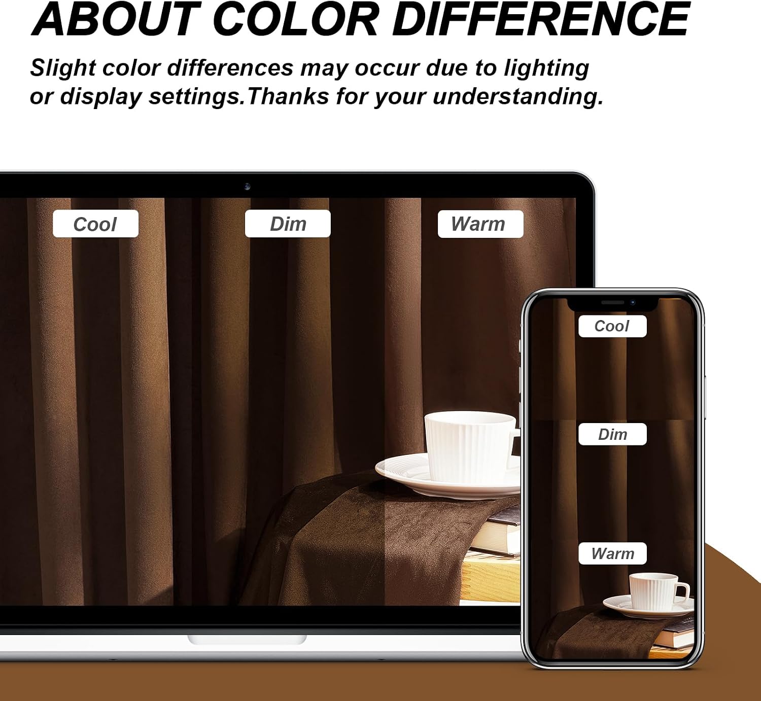 Drapenova Brown Gold Custom Velvet Curtains 108 Inches Long for Living Room Large Window Viral Elegant Pinch Pleated Room Darkening…