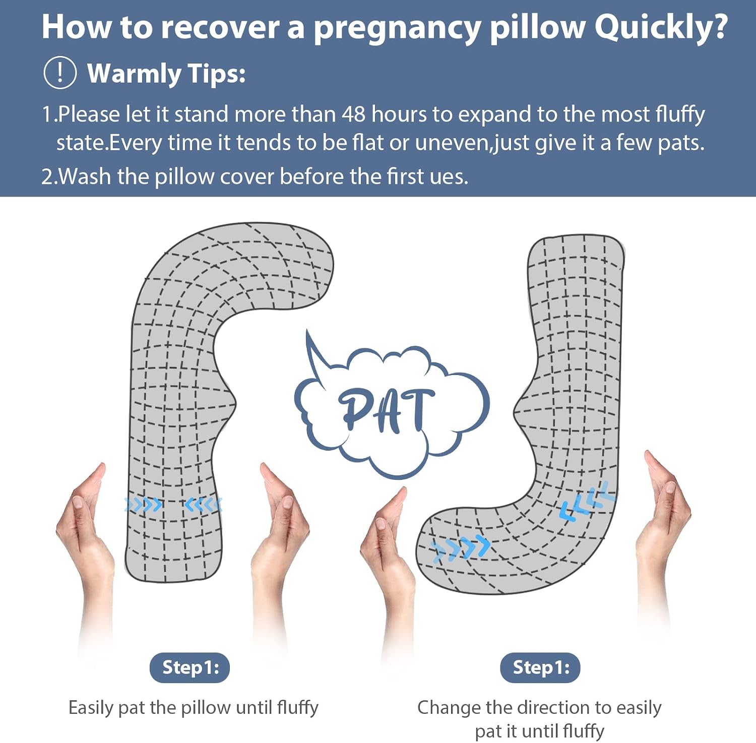 BATTOP Pregnancy Pillows for Sleeping, Body Maternity Pillow with Cooling Washable Cover, Support for Back, HIPS, Legs, Belly for Pregnant…