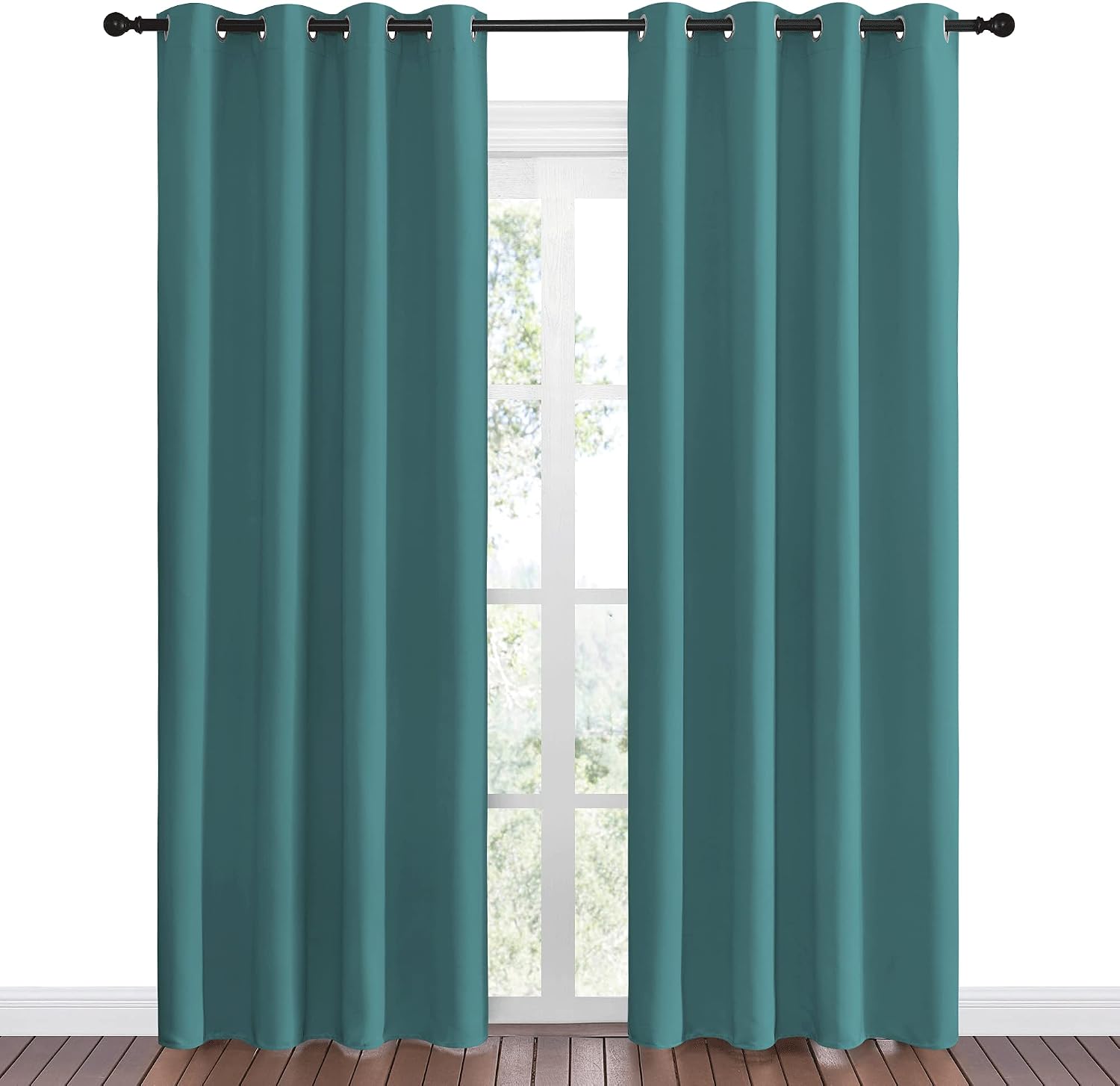 Nicetown Insulated Curtains Blackout Draperies - Triple Weave Microfiber Home Thermal Insulated Solid Ring Top Blackout Curtains/Panels for…