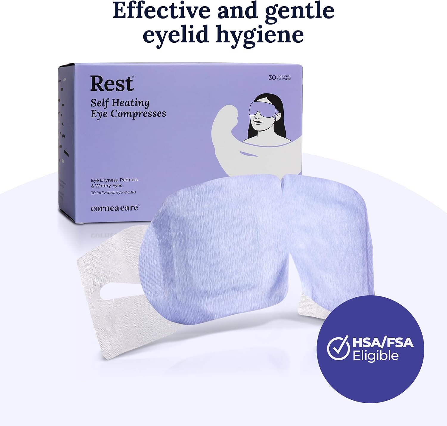 CorneaCare Rest: Self Heating Warm Compress for Dry Eyes | Heated Eye Mask for Fast Relief | Steam Mask for Stye ment | No Microwave o…