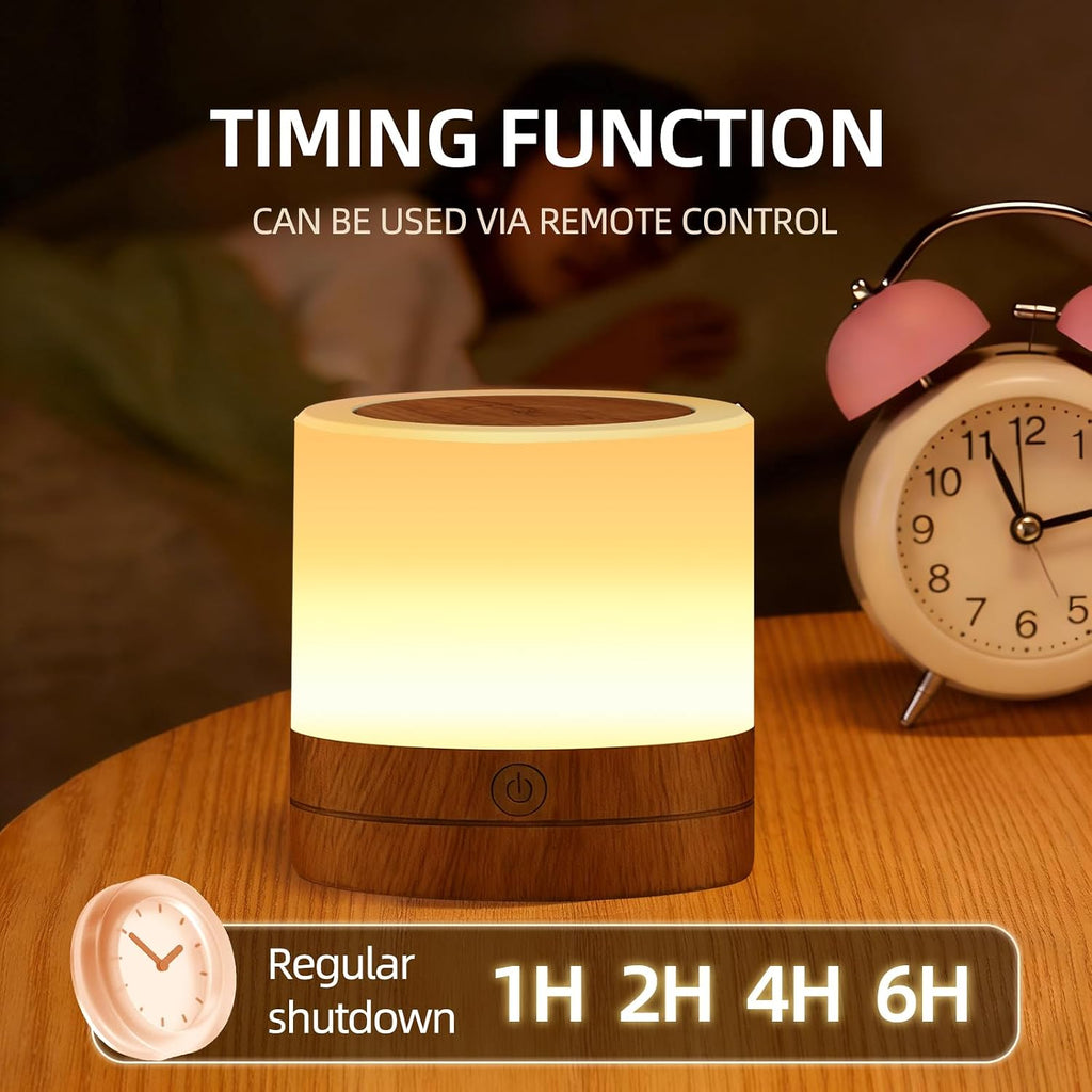 Portable Night Light for Kids, USB Rechargeable Small Desk Lamp,13 RGB Colors & 4 Brightness & 1 Remote, Touch Bedside Table Lamp for…