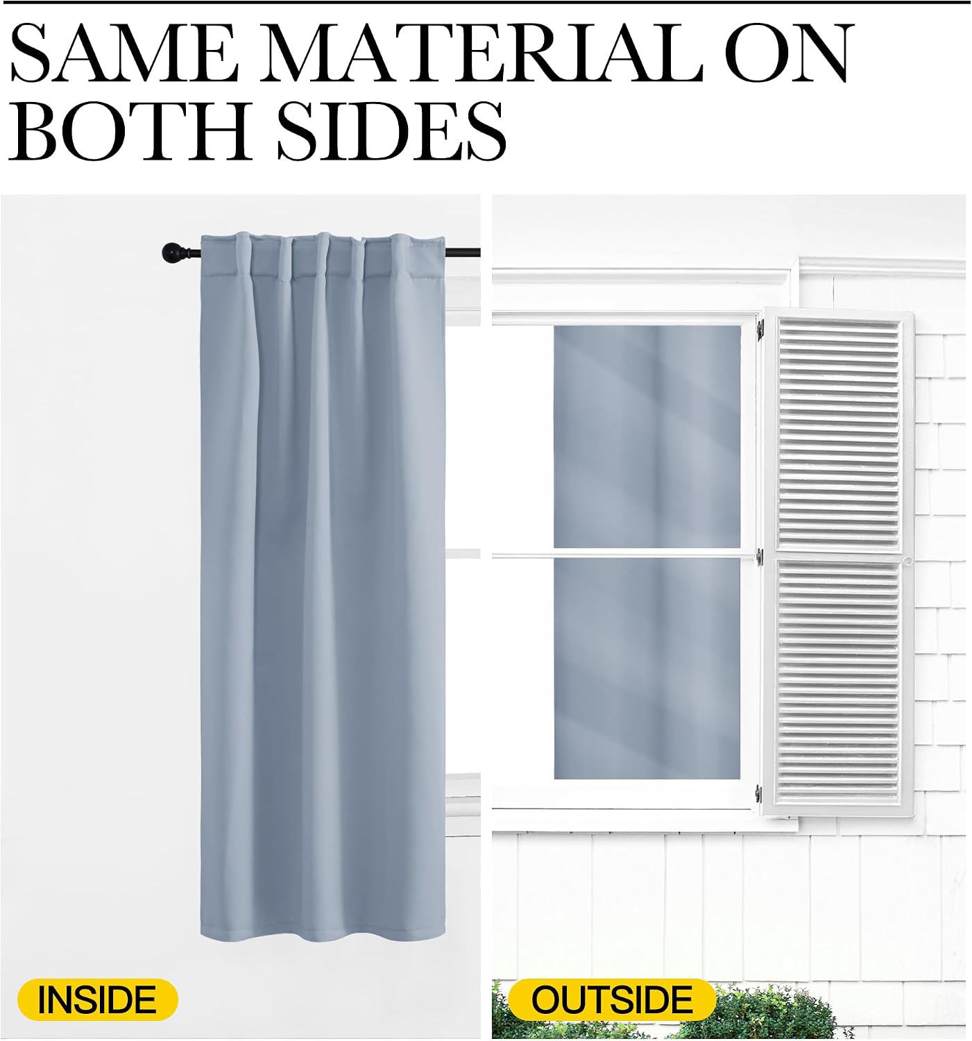 NICETOWN Blackout Curtain Panels for Kitchen - (Vintage Blue Color) 34x63 Inch, 2 Panels Set, Thermal Insulated Room Darkening Blackout…