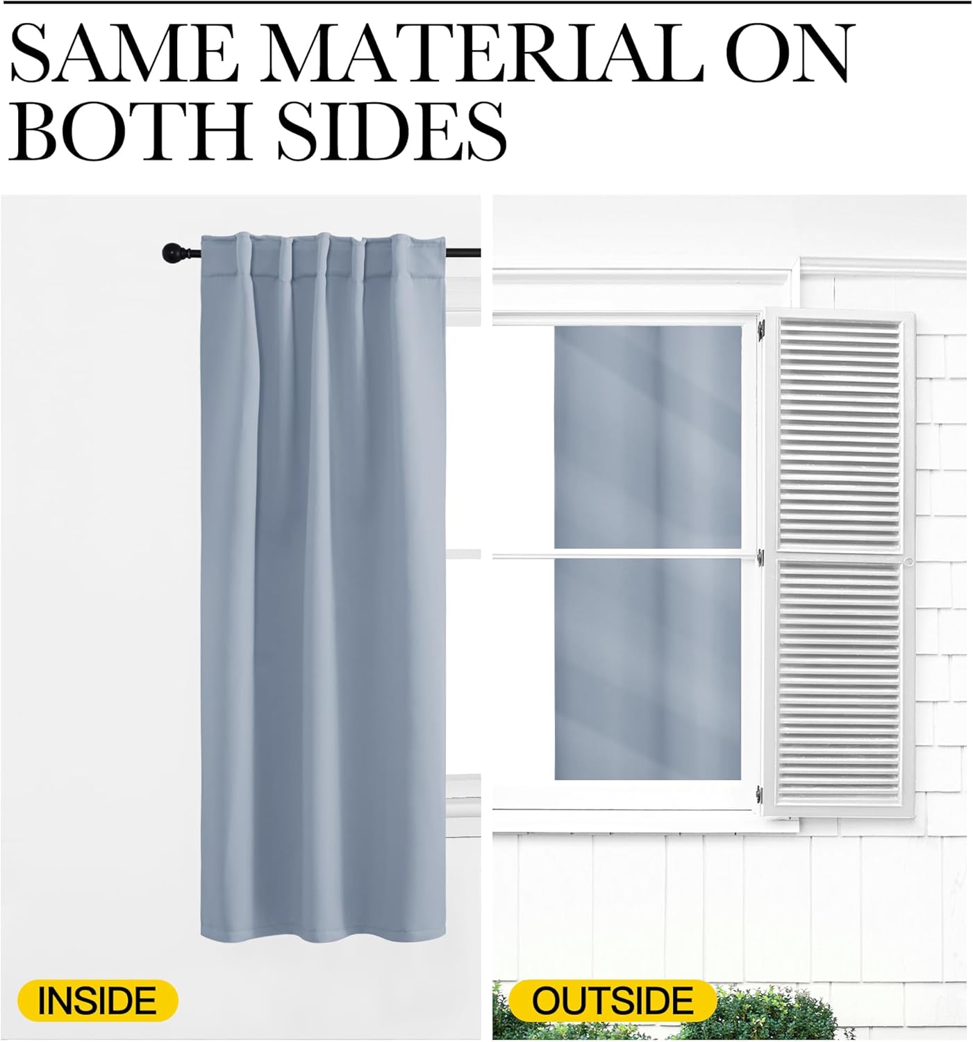 NICETOWN RV Curtains for Camper Windows - (Vintage Blue Color) 42x50 Inch, 2 Panels Set, Thermal Insulated Room Darkening Blackout…