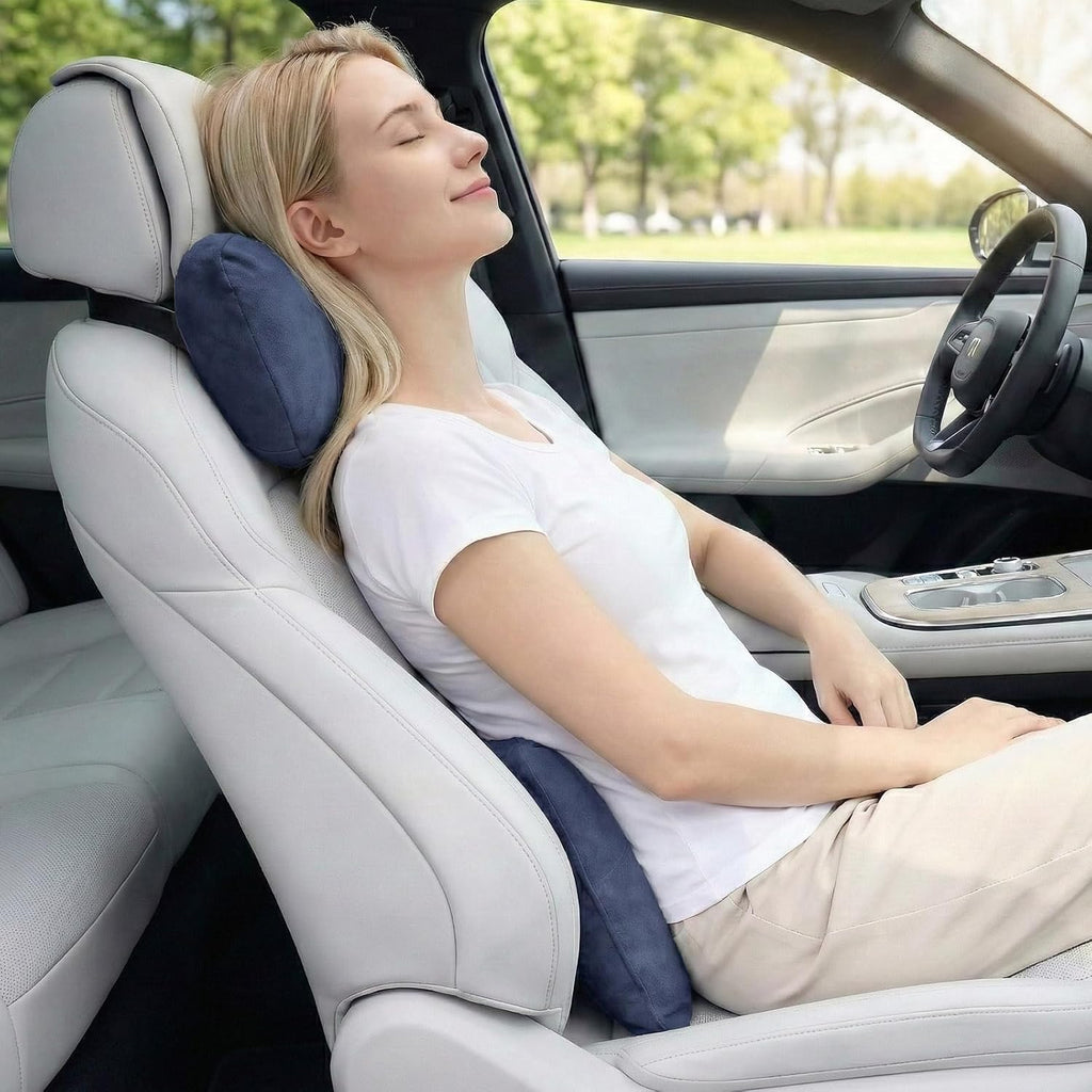 WELBRIT 2PCS Welbrit Car Pillow for Car Neck Pillow for Driving Seat Lumbar Support Soft Cushion with Extra Filling Accessories Back…