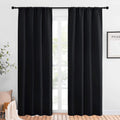 NICETOWN Living Room Blackout Shades - All Season Rod Pocket Thermal Insulated Solid Blackout Curtains/Drapes for Living Room (Set of 2…
