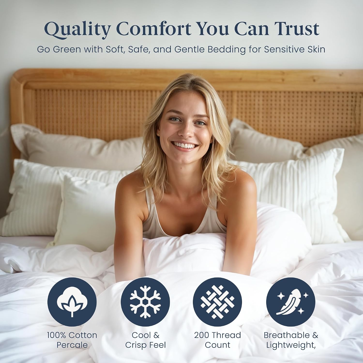 Ella Jayne Twin Duvet Cover (2 Pcs), 100% Cotton Percale, Twin/Twin XL, Soft, Breathable & Lightweight Including Duvet Cover (1 Piece)…