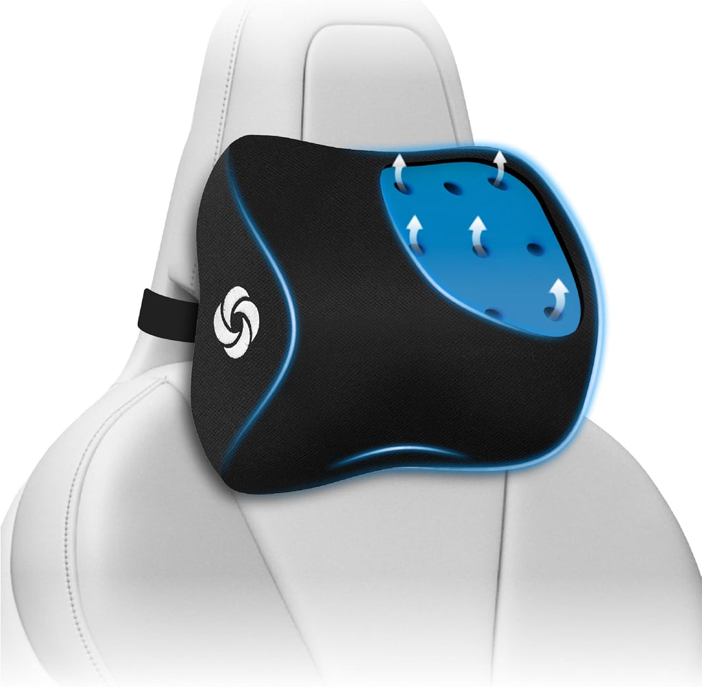 Samsonite Ergonomic Neck Pillow – Large Car Neck Pillow for Driving, Gel Memory Foam Cushion for Travel, Cooling Car Support Headrest for…