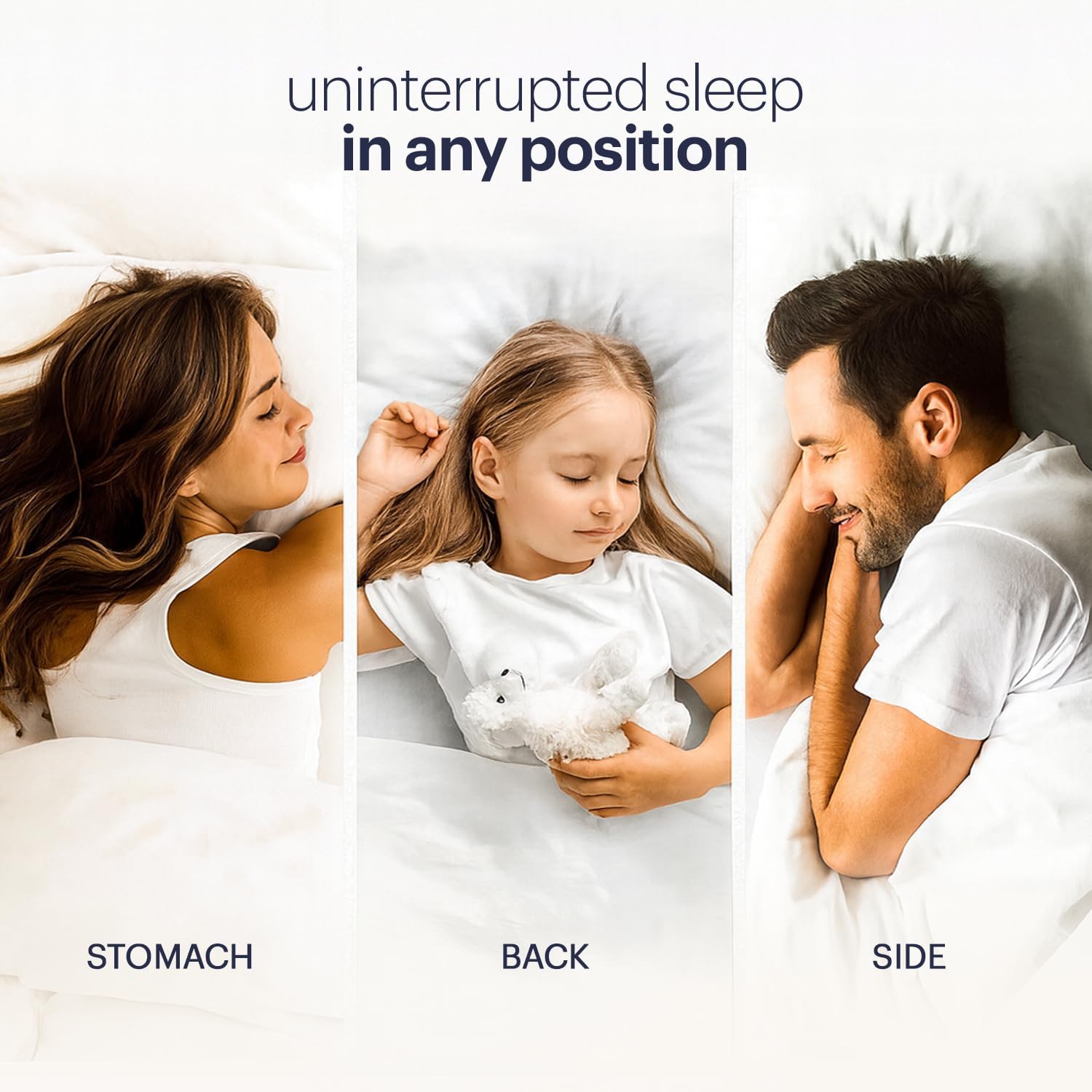 AROVAZ Bed Pillows for Sleeping Set of 2 (White), Soft Down Alternative Pillow for Back, Stomach or Side Sleepers, Comfortable Fluff…