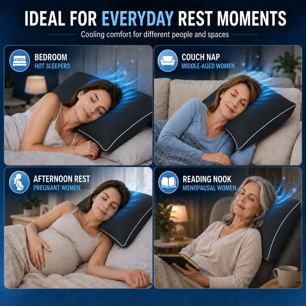 Cieltown Cooling Pillow Cases for Hot-Sleepers: Q-Max ≥0.4 Nylon Spandex Cool-to-Touch for Night Sweats - Waffle Weave for Dry & Com…