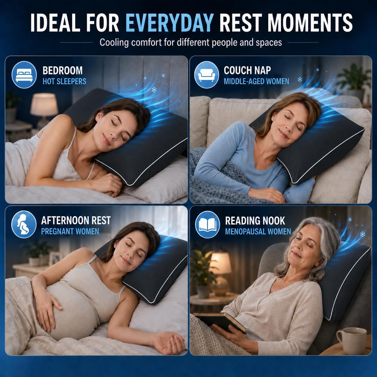Cieltown Cooling Pillow Cases for Hot-Sleepers: Q-Max ≥0.4 Nylon Spandex Cool-to-Touch for Night Sweats - Waffle Weave for Dry & Com…