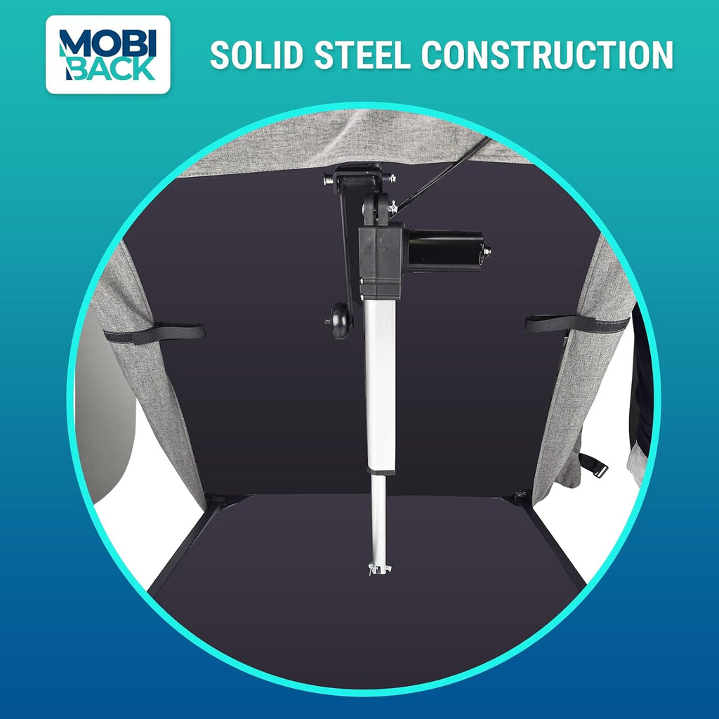 Electric Lifting Backrest for Bed by Mobi-Back (Full Bed Cushion Version – Solid Steel Construction)