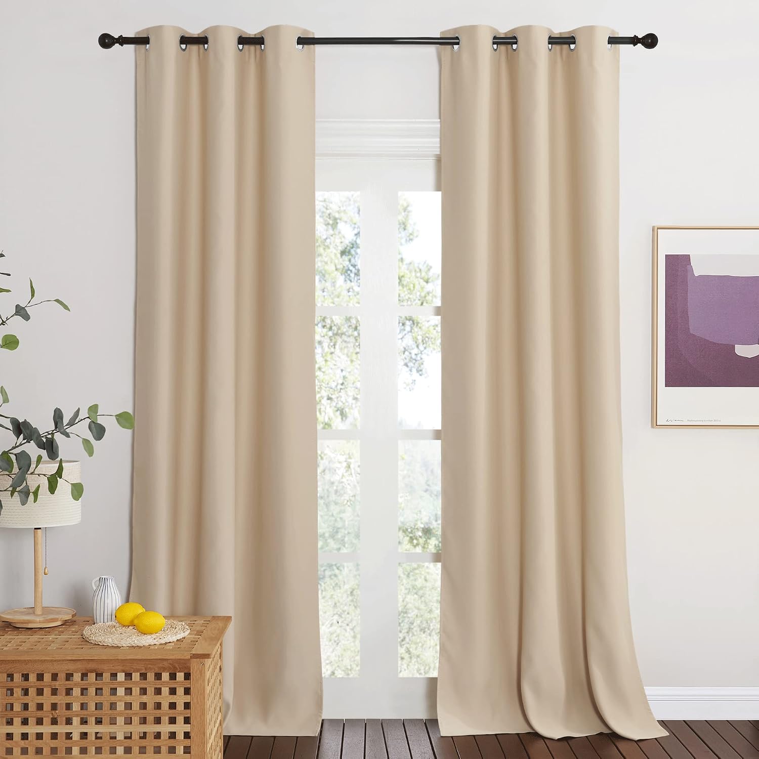 Nicetown Doorway Curtain, Thermal Insulated Blinds for Door Screen, Faux Accordion Insulated Privacy Door Window Curtain for Bedroom,42" Wi…