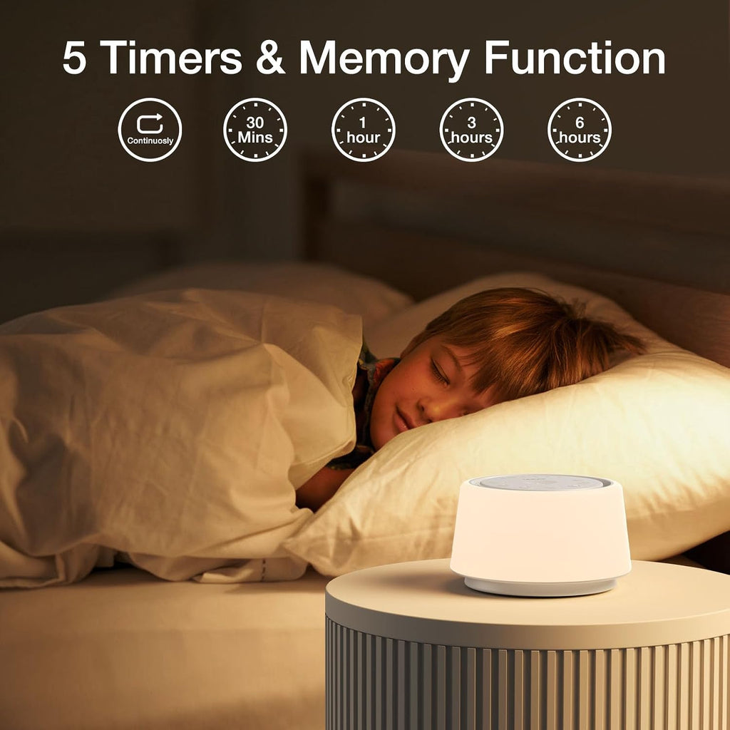 Leicex White Noise Sound Machine | Sound Machine for Baby Rechargeable | 30 Soothing Sounds | 10 Colors Night Light | White Noise Machine f…
