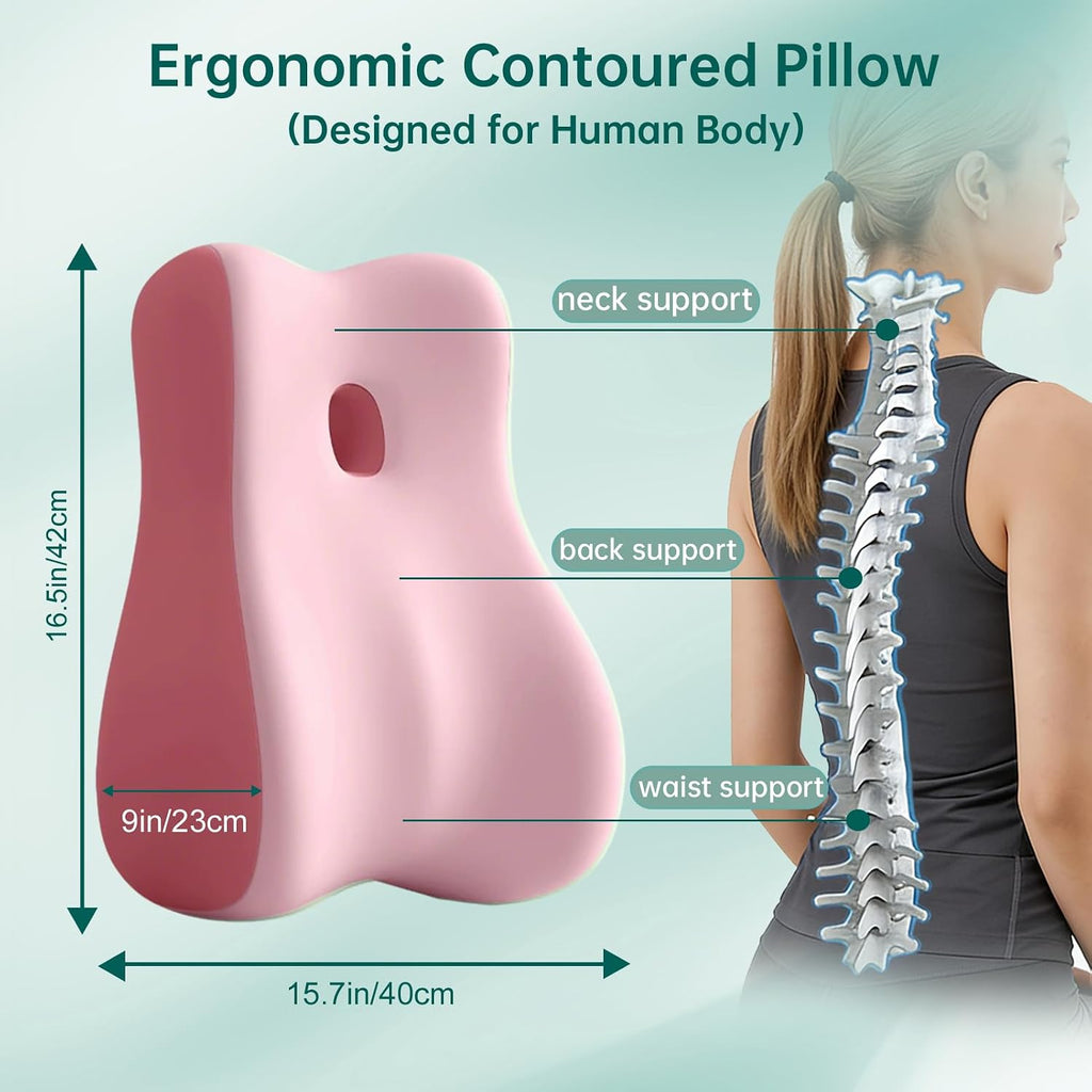 Memory Foam Wedge Pillow Intimacy Couples Pillow, Pregnant Ergonomic Contoured Position Pillow for Sleeping & Reading, Multi-Functional…