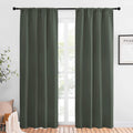 NICETOWN Bedroom Curtains Blackout Draperies - All Season Thermal Insulated Solid Rod Pocket Top Blackout Curtains/Drapes for Kid's Room…