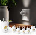 6 Pack Mini LED Night Light Plug in Wall - Dusk to Dawn Auto On/Off, 5000K Daylight 100 Lumen, 360° Adjustable Lighting for Bedroom…