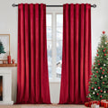 Miulee Velvet Curtains 90 inches - Luxury Blackout Curtains for Bedroom Living Room Thermal Insulated Super Soft Window Drapes Rod Pocket &…