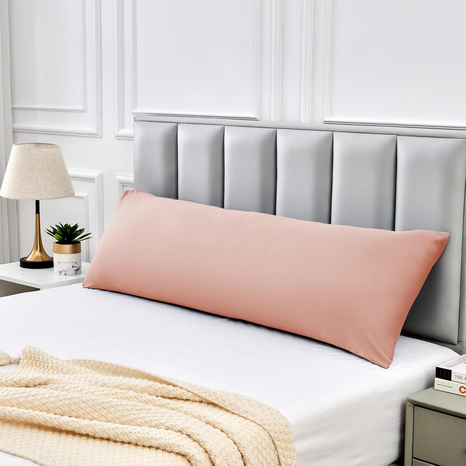 Warmstar Cotton Body Pillow Cover 1 Pack, 600 Thread Count Body Pillow case 20"x54", Long Body Pillow Case Cover Soft Breathable with…