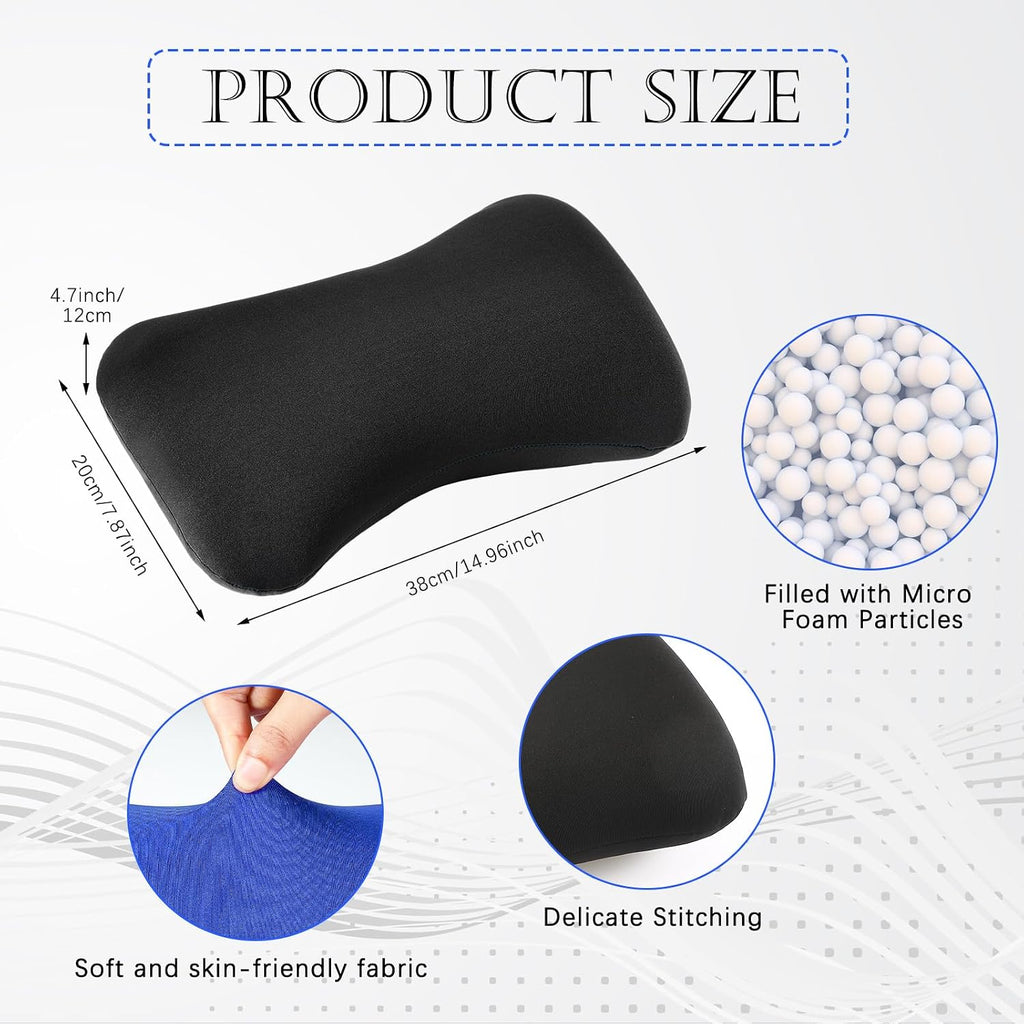 Thyle 2 Pack Bead Neck Pillow Small Bone Shape Neck Support Cushion for Bed Sofa Travel Soft Pillow for Home Sleeping Headrest and Lumbar…