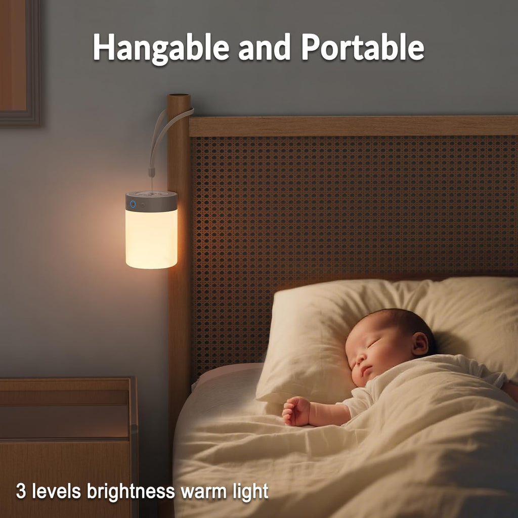 Kipcush® Night Lights, White Noise Machine – 20 Non-Looping Sleep Sounds, Rechargeable Battery, Touch Control