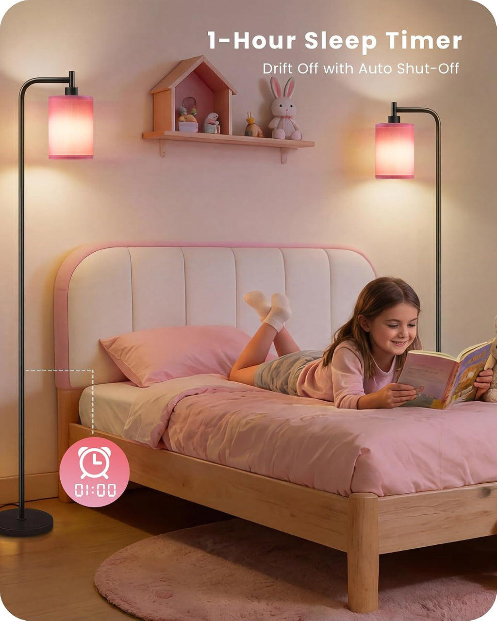 2Pack Dimmable Floor Lamp for Living Room with Remote and Foot Switch, Modern Standing, Corner Lamp,10W Bulb 3 Color Temperatures, for…