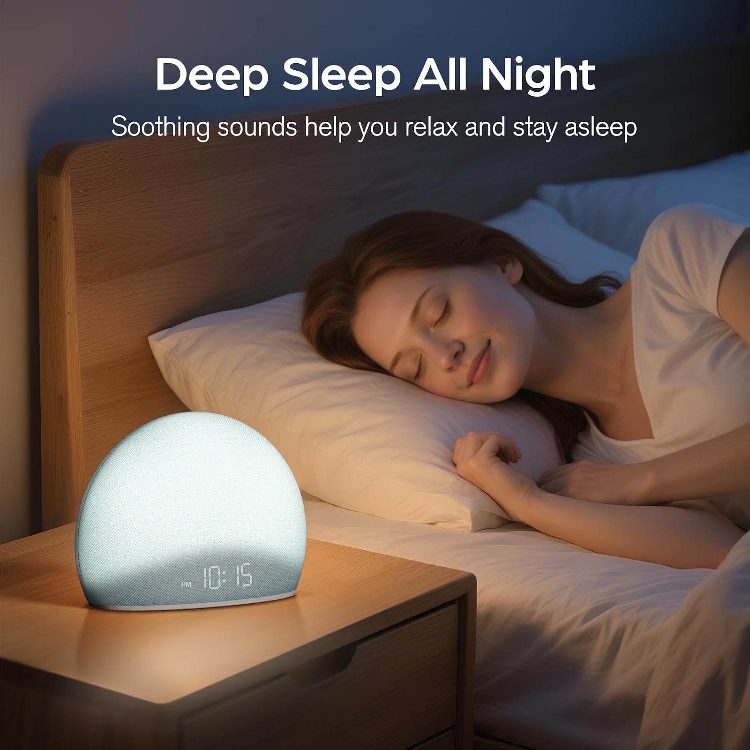 HOUSBAY Sunrise Alarm Clock, White Noise Sound Machine for Bedroom | Natural Wake-Up Light with Gentle Alarm Sounds, 20 Soothing Sleep…