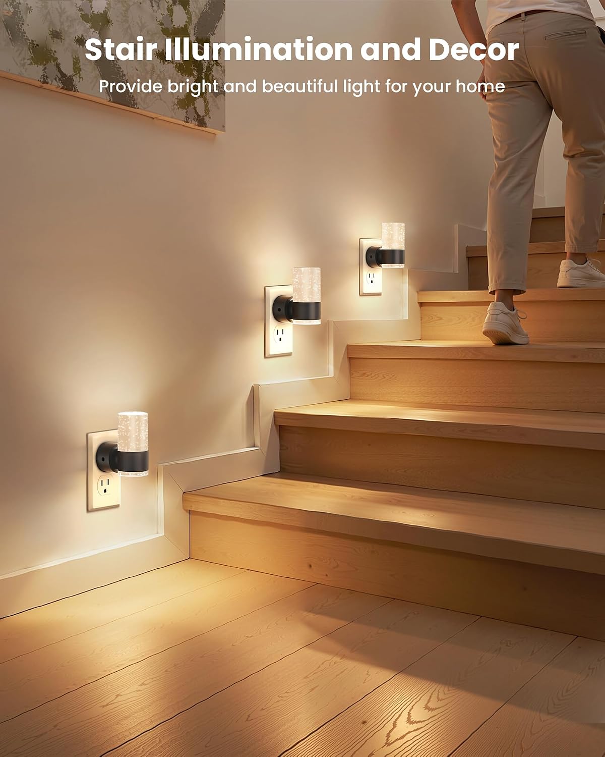VOLISUN LED Night Lights Plug into Wall, Dimmable Night Light 3 CCT & 5 Brightness Levels, Acrylic Bubble Nightlight with Dusk to Dawn…