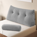 Z-Hom Large Wedge Pillow Headboard, Twin Triangular Headboard Pillow, Reading Pillow Bed with a Roll Pillow for Bed Sitting Up Sleeping, Ba…