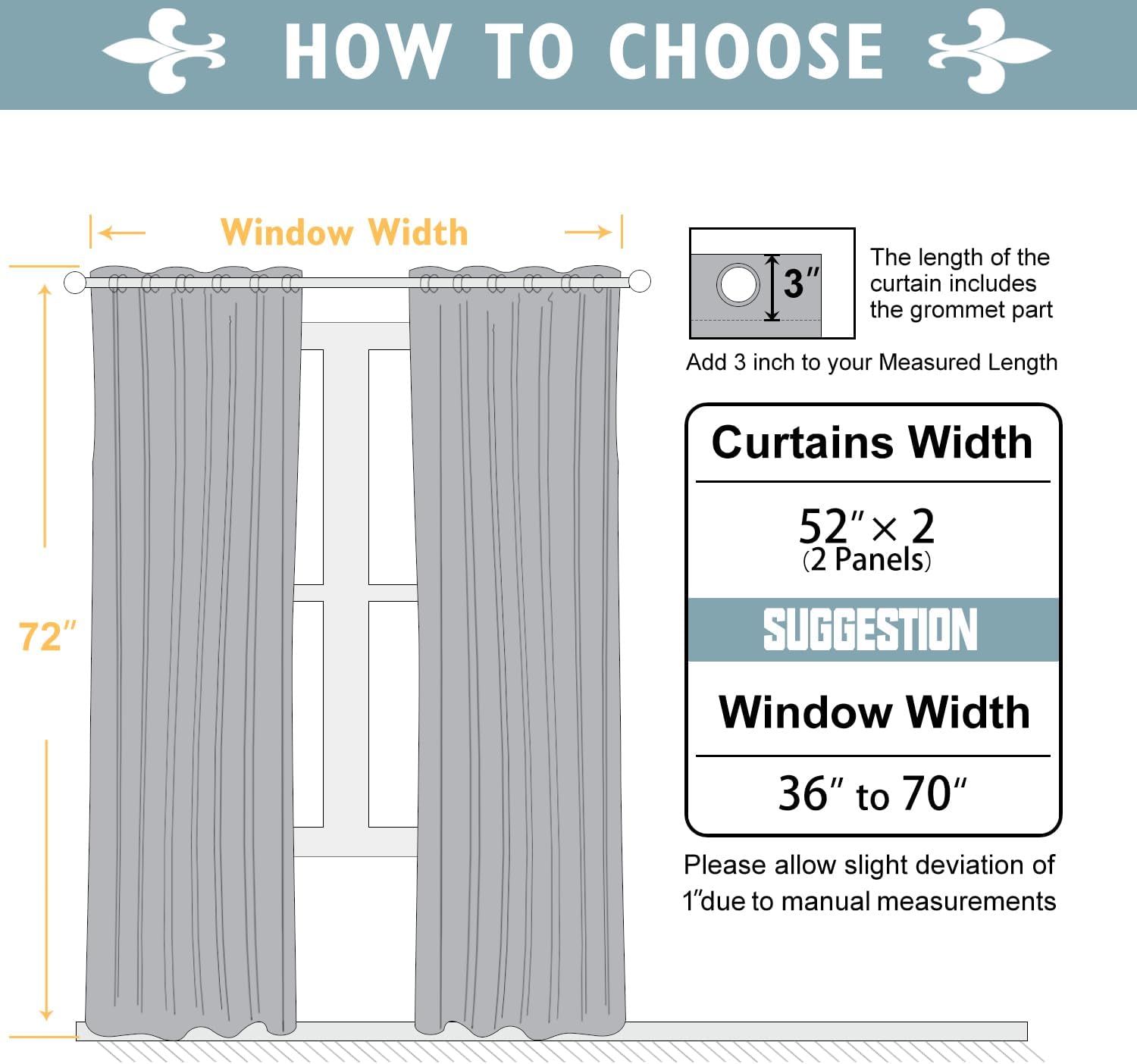 ChrisDowa 100% Blackout Curtains for Bedroom with Black Liner, 2 Thick Layers Total Blackout Thermal Insulated Grommet Window Curtains 2 Pa…