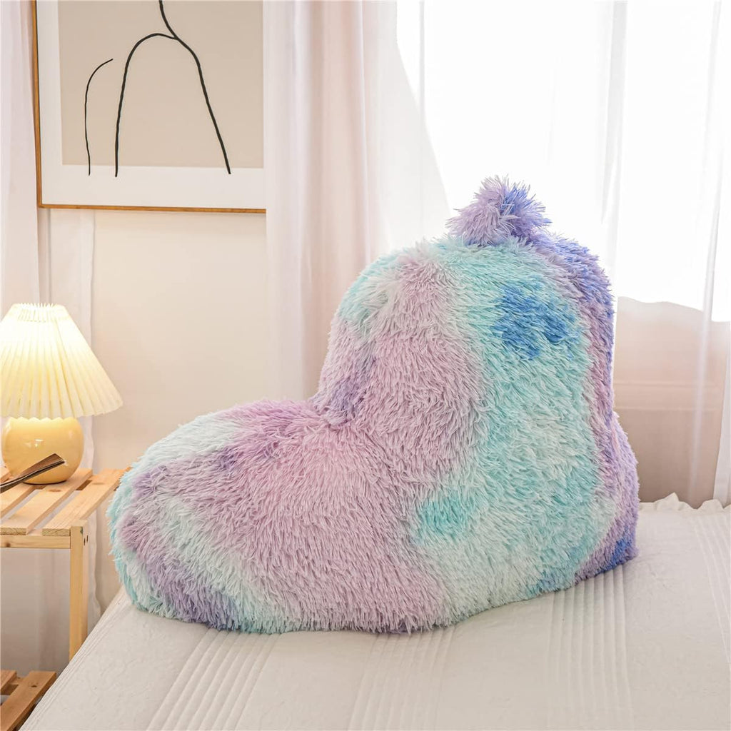 Holawakaka Reading Pillow for Sitting up in Bed Sofa Kids Teens, Backrest Pillow with Arms for Boys Girls Women Petites Pregnancy, Back Sup…