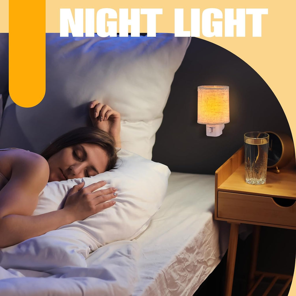 4 Pack Vintage Night Light Plug in Night Lights with On/Off Switch E12 Base Socket 360 Degree Swivel Plug LED Rustic Farmhouse Nightlight…