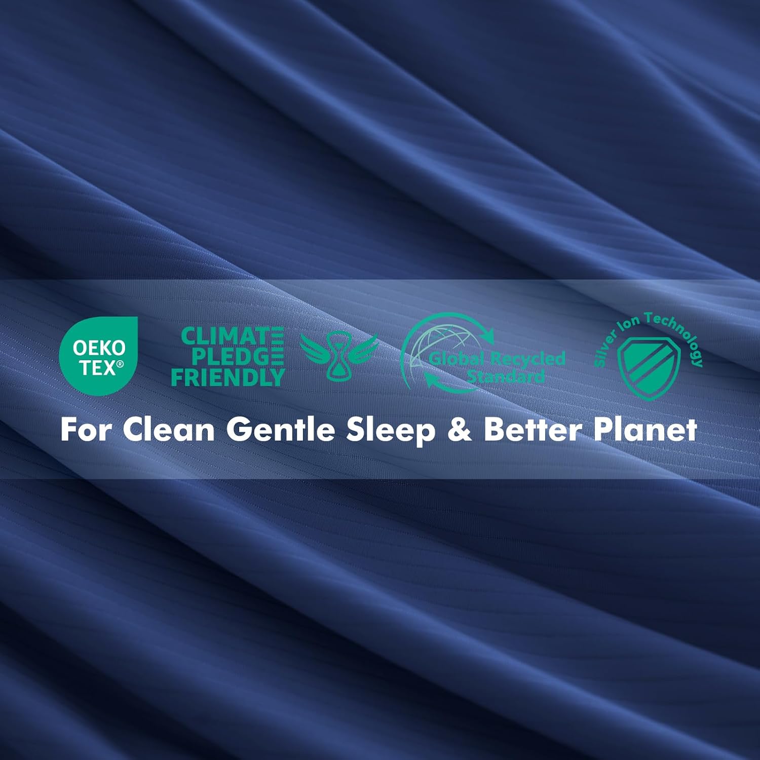 Elegear Cooling Pillow Cases for Hot Sleepers, Silver Infused Cooling Pillowcase with Q-Max>0.5, Silky Breathable Pillowcases for Hair & Sk…