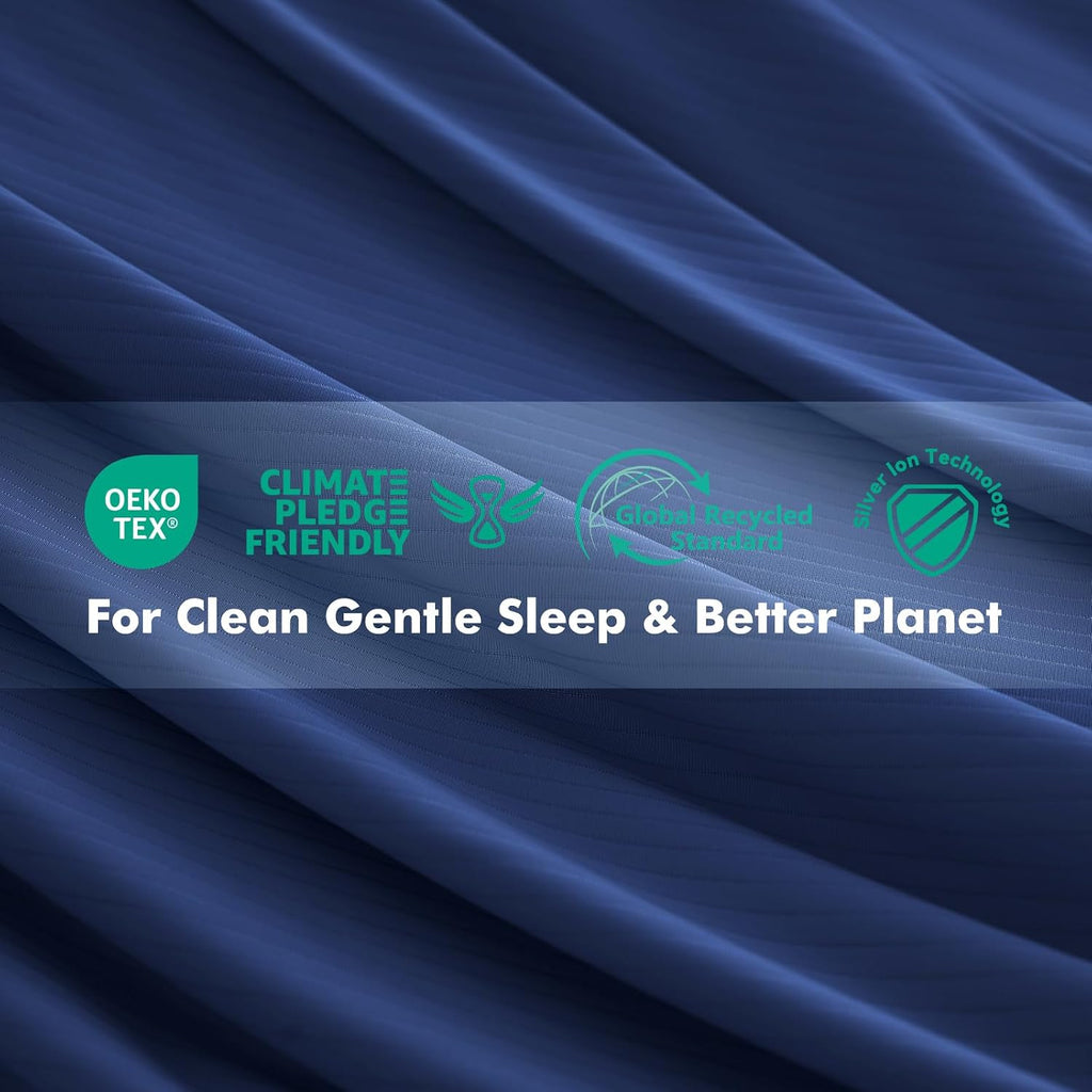 Elegear Cooling Pillow Cases for Hot Sleepers, Silver Infused Cooling Pillowcase with Q-Max>0.5, Silky Breathable Pillowcases for Hair & Sk…