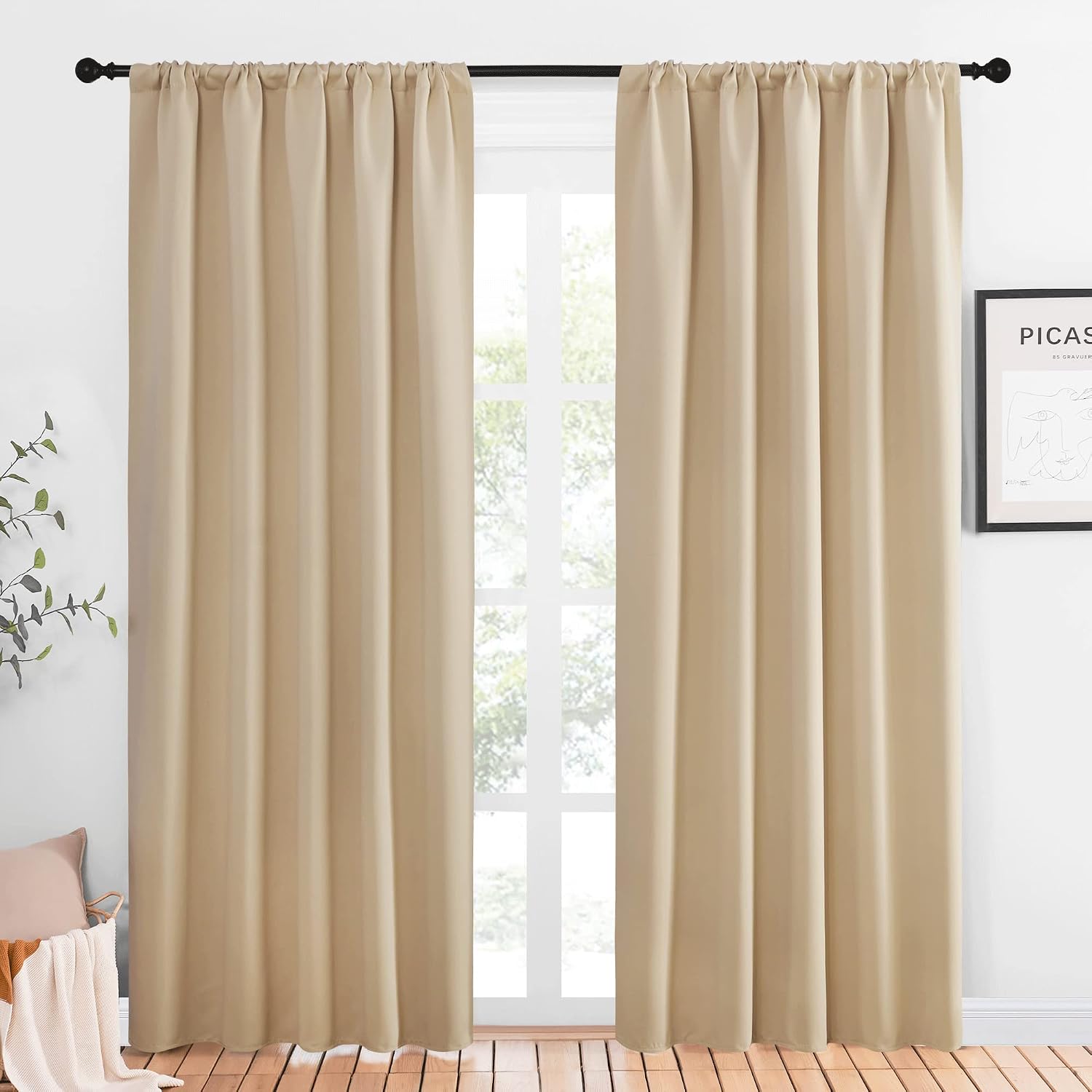 NICETOWN Room Darkening Curtains for Bedroom - Home Decoration Privacy Protection Thermal Insulated Solid Drapes/Draperies for Large…