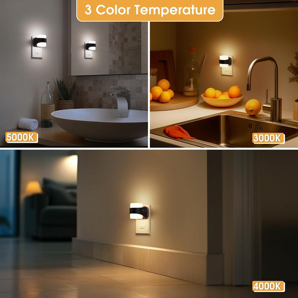 Briignite Night Light, Night Lights Plug into Wall, LED Nightlight for Kids & Adults, 3CCT Adjustable 3000K/4000K/5000K Color, Dusk to…
